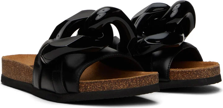 JW Anderson Black Chain Slides - Image 4