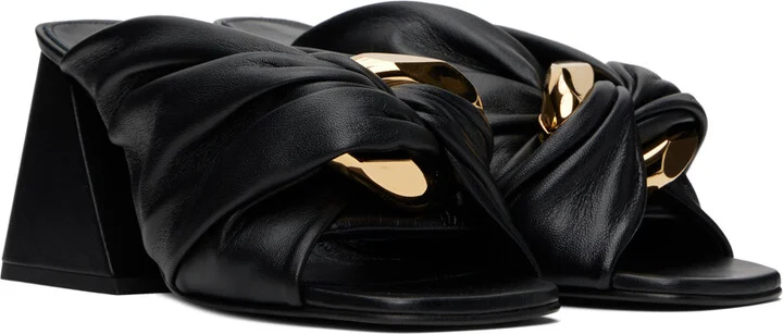 JW Anderson Black Chain Twist Mules - Image 4