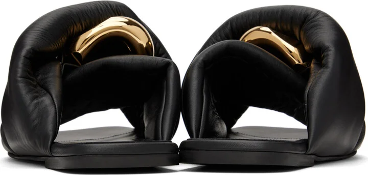 JW Anderson Black Chain Twist Sandals - Image 2