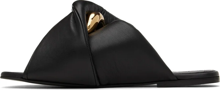 JW Anderson Black Chain Twist Sandals - Image 3