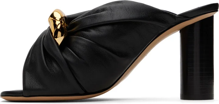 JW Anderson Black Corner Leather Heeled Sandals - Image 3