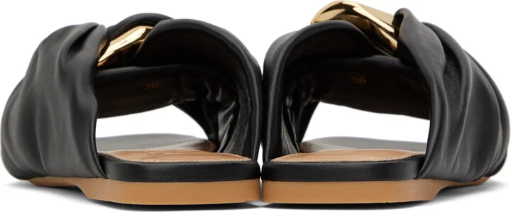 JW Anderson Black Corner Leather Sandals - Image 2
