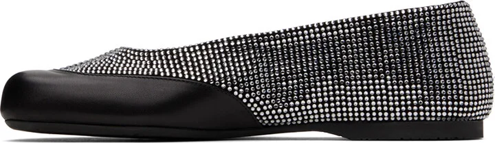 JW Anderson Black Crystal Ballerina Flats - Image 3
