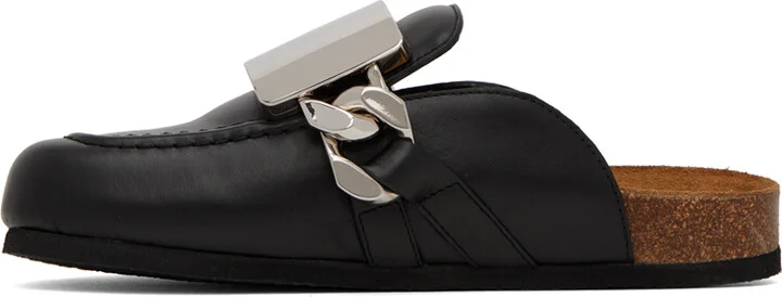 JW Anderson Black Gourmet Chain Mules - Image 3