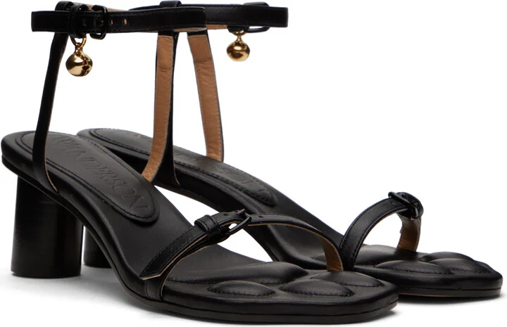 JW Anderson Black Kitten Paw Heeled Sandals - Image 4