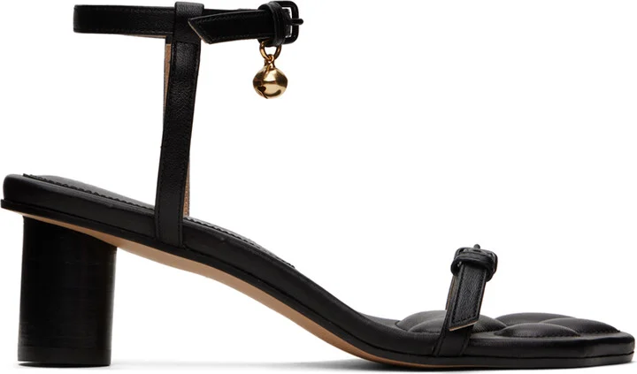 JW Anderson Black Kitten Paw Heeled Sandals