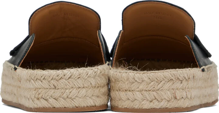JW Anderson Black Leather Espadrilles - Image 2