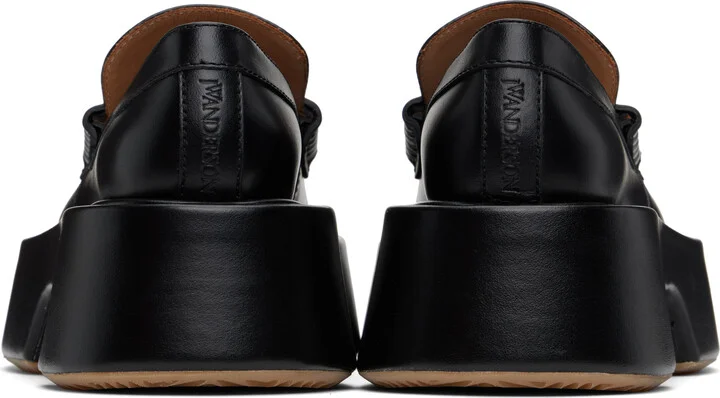 JW Anderson Black Leather Platform Loafers - Image 2