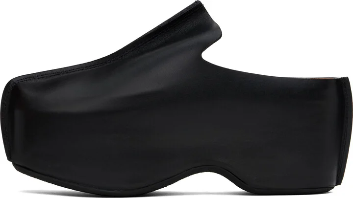 JW Anderson Black Leather Platform Slip-on Loafers - Image 3