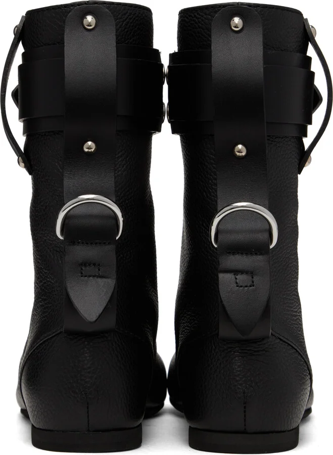 JW Anderson Black Padlock Ankle Boots - Image 2