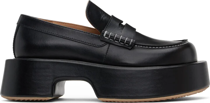 JW Anderson Black Platform Loafers