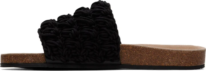 JW Anderson Black Popcorn Slides - Image 3