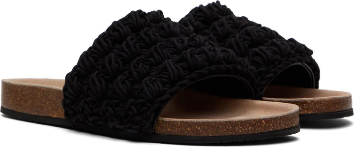 JW Anderson Black Popcorn Slides - Image 4