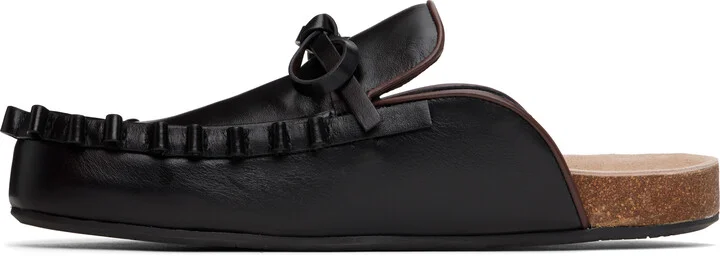 JW Anderson Black Ruffle Slip-on Loafers - Image 3