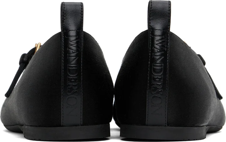 JW Anderson Black Satin Ballerina Flats - Image 2