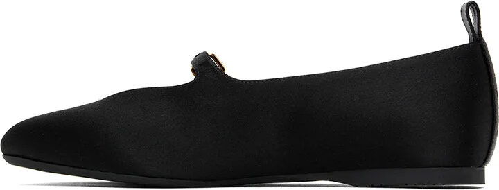 JW Anderson Black Satin Ballerina Flats - Image 3