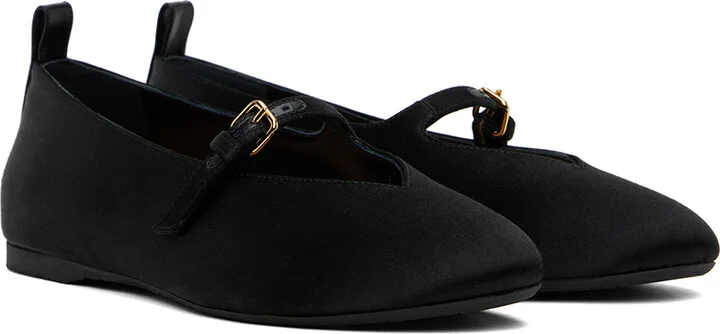 JW Anderson Black Satin Ballerina Flats - Image 4