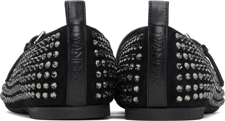 JW Anderson Black Suede Mary Jane Ballerina Flats - Image 2
