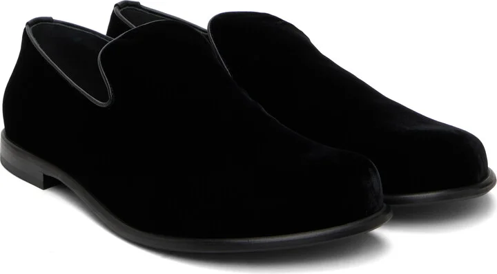 JW Anderson Black Velvet Loafers - Image 4