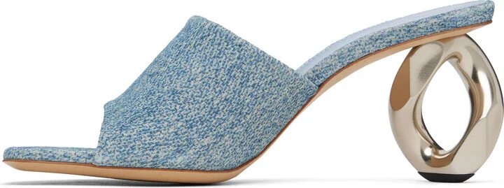 JW Anderson Blue Chain Heel Mules - Image 3