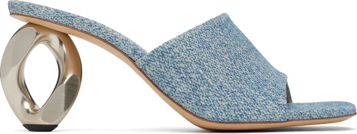 JW Anderson Blue Chain Heel Mules