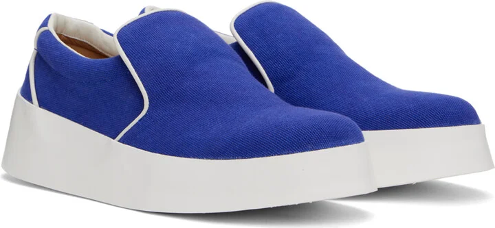 JW Anderson Blue Piping Sneakers - Image 4