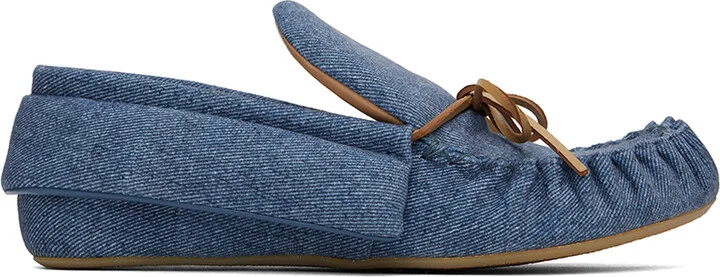JW Anderson Blue Printed Loafers
