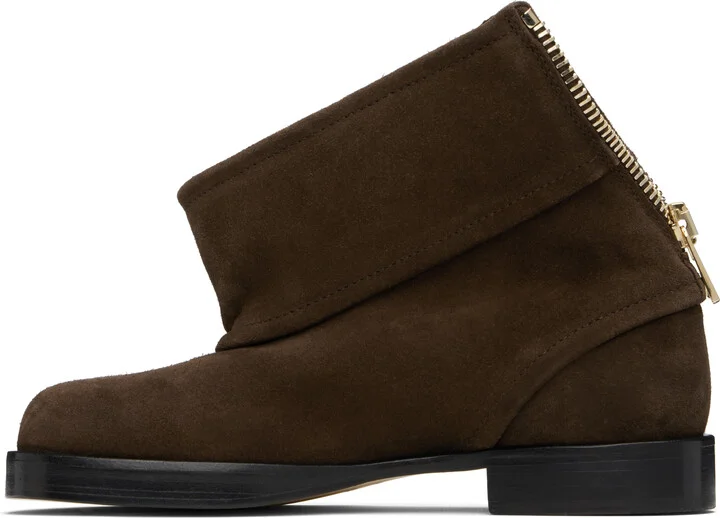 JW Anderson Brown Biker Boots - Image 3