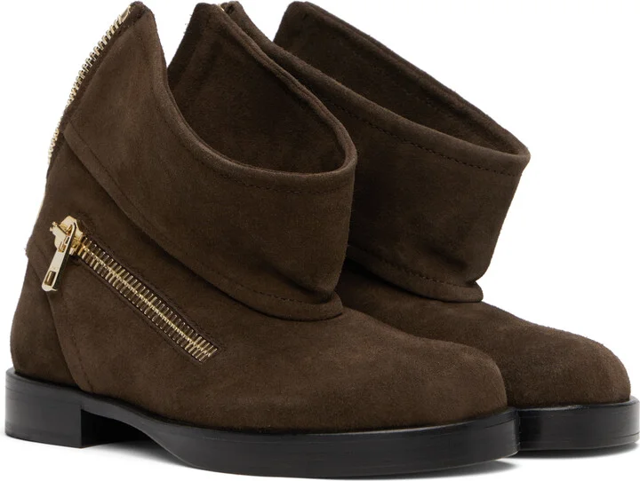 JW Anderson Brown Biker Boots - Image 4