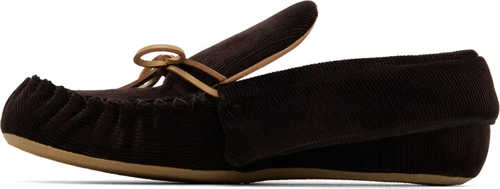 JW Anderson Brown Corduroy Loafers - Image 3