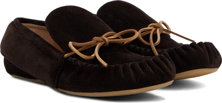 JW Anderson Brown Corduroy Loafers - Image 4