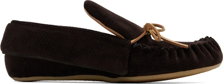 JW Anderson Brown Corduroy Loafers