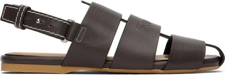 JW Anderson Brown Leather Fisherman Sandals