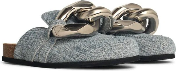 JW Anderson 'Chain' Blue Denim Slippers - Image 2