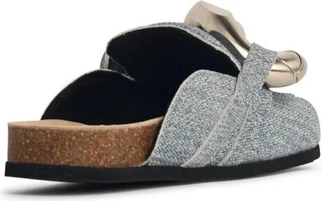 JW Anderson 'Chain' Blue Denim Slippers - Image 3