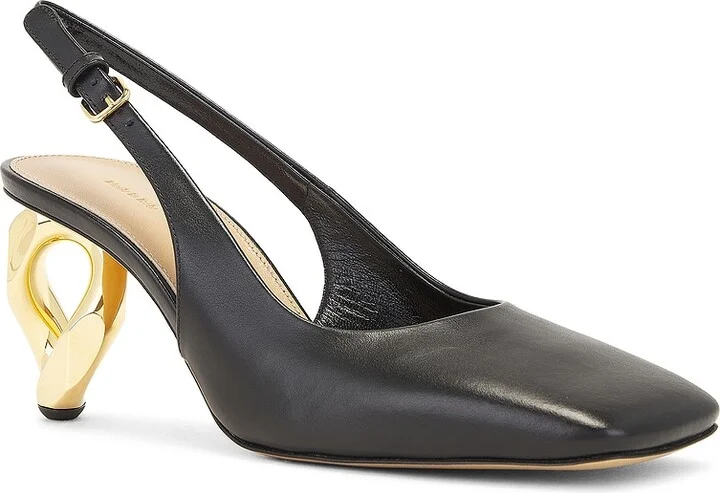 JW Anderson Chain Heel Sling Back Pump in Black - Image 2