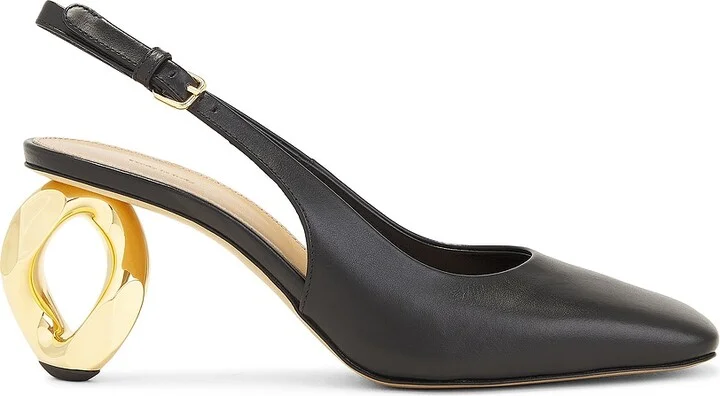 JW Anderson Chain Heel Sling Back Pump in Black