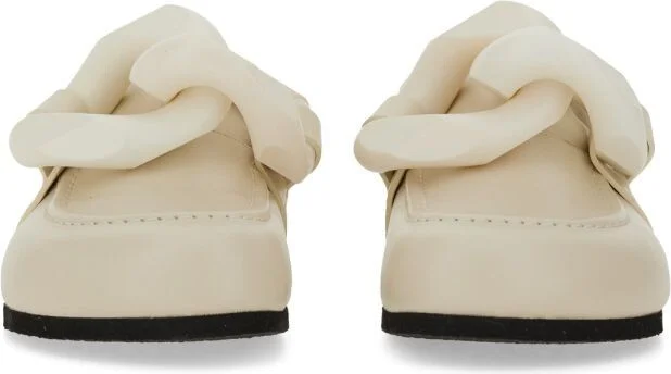 JW Anderson 'Chain' Ivory Leather Slippers - Image 3