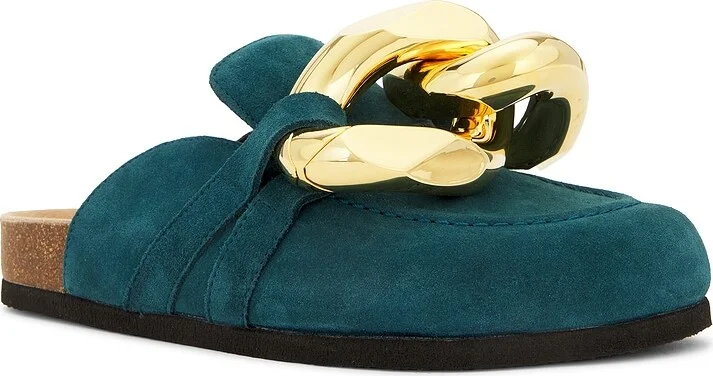 JW Anderson Chain Loafer in Green - Image 2