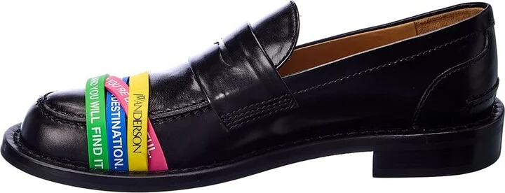 Jw Anderson Elastic Straps Leather Loafer - Image 2