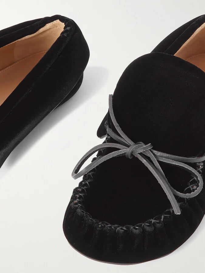 JW Anderson - Embellished Suede Loafers - Black - Image 4