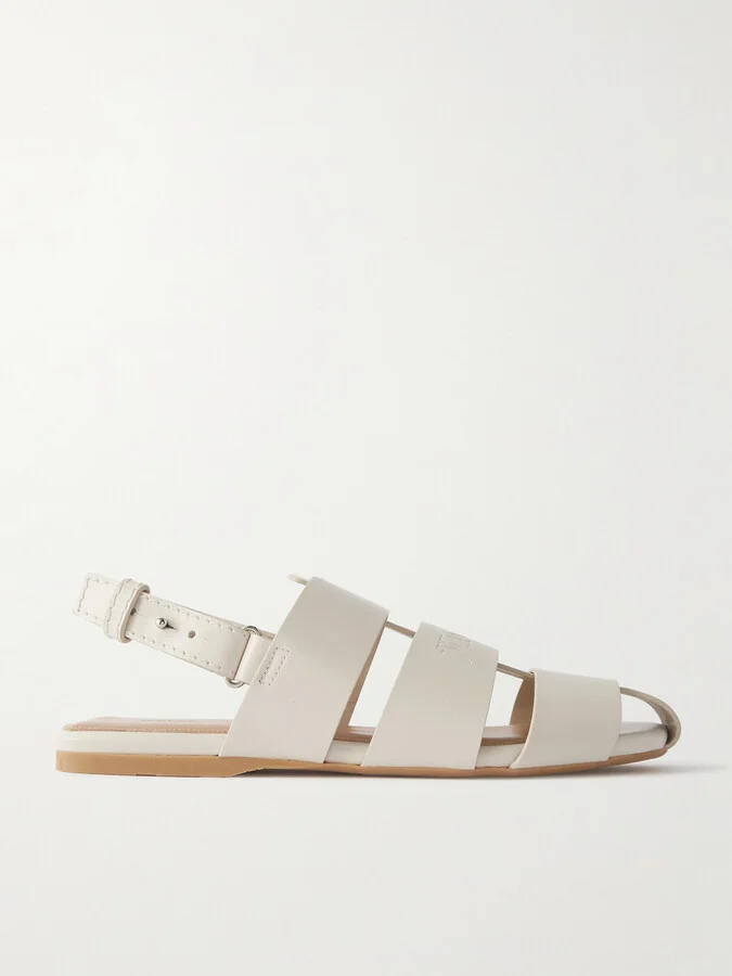 JW Anderson - Fisherman Embossed Leather Sandals - Ivory