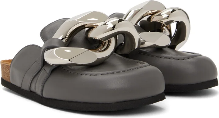 JW Anderson Gray Chain Mules - Image 4