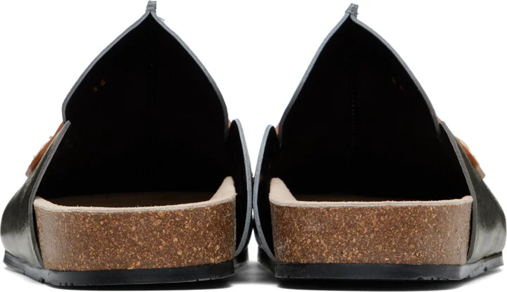 JW Anderson Gray Laminated Felt Mules - Image 2
