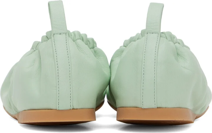 JW Anderson Green JWA Puller Leather Ballerina Flats - Image 2