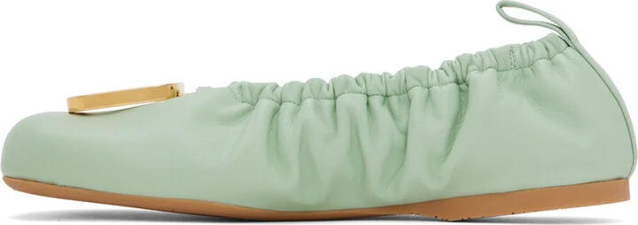 JW Anderson Green JWA Puller Leather Ballerina Flats - Image 3