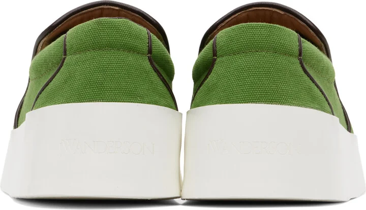 JW Anderson Green Slip-Ons Sneakers - Image 2