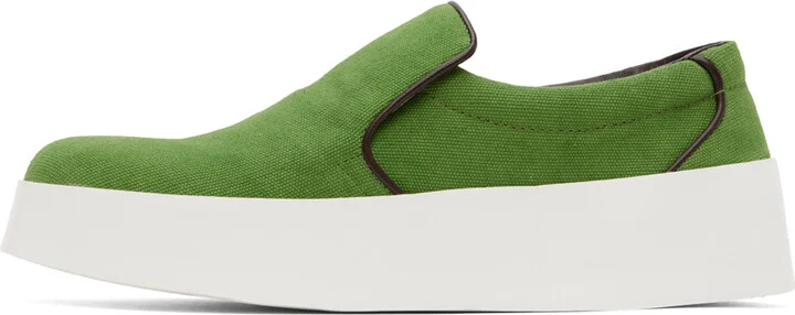 JW Anderson Green Slip-Ons Sneakers - Image 3