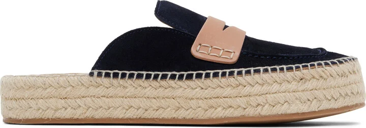 JW Anderson Navy Espadrille Loafer Mules