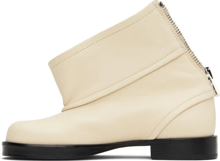 JW Anderson Off-White Biker Boots - Image 3